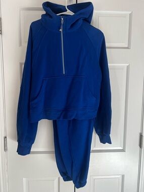 lululemon Half-Zip Hoodie (XL/XXL) & Jogger (L) Set in Galactic Cobalt